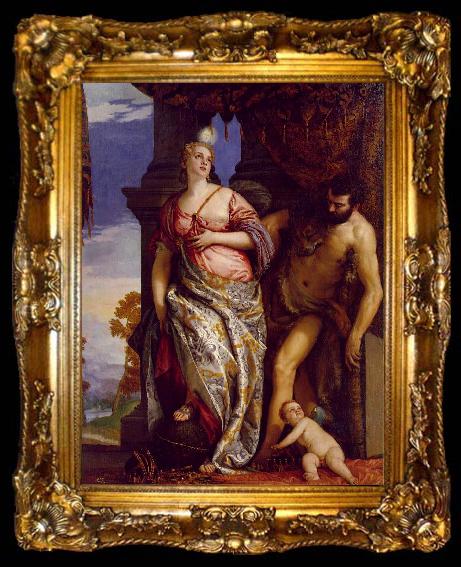 framed  VERONESE (Paolo Caliari) Allegory of Wisdom and Strength wt, ta009-2